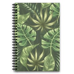 Green Tropical Leaves 5 5  X 8 5  Notebook by goljakoff