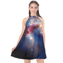 Galaxy Halter Neckline Chiffon Dress  by ExtraAwesomeSauce