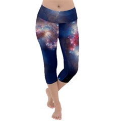 Galaxy Lightweight Velour Capri Yoga Leggings by ExtraAwesomeSauce