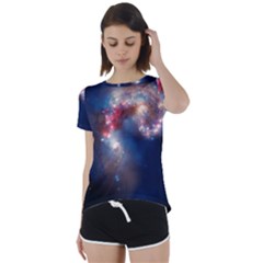 Galaxy Short Sleeve Foldover Tee by ExtraAwesomeSauce