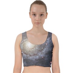 Spiral Galaxy Velvet Racer Back Crop Top by ExtraAwesomeSauce