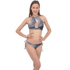 Spiral Galaxy Cross Front Halter Bikini Set by ExtraAwesomeSauce