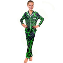 Tech Kid s Satin Long Sleeve Pajamas Set by ExtraAwesomeSauce