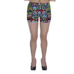 Sugar Skulls Skinny Shorts by ExtraAwesomeSauce