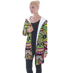 Sugar Skulls Longline Hooded Cardigan by ExtraAwesomeSauce
