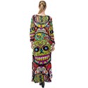 Sugar Skulls Maxi Chiffon Beach Wrap View2