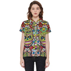 Sugar Skulls Short Sleeve Pocket Shirt by ExtraAwesomeSauce