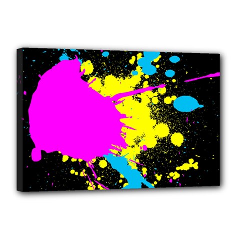Splatter Splatter Canvas 18  X 12  (stretched) by ExtraAwesomeSauce