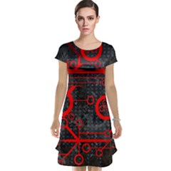 Tech - Red Cap Sleeve Nightdress by ExtraAwesomeSauce