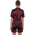Tech - Red Satin Short Sleeve Pajamas Set View2