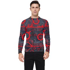 Tech - Red Men s Long Sleeve Rash Guard by ExtraAwesomeSauce