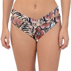 White Tiger Double Strap Halter Bikini Bottom by ExtraAwesomeSauce