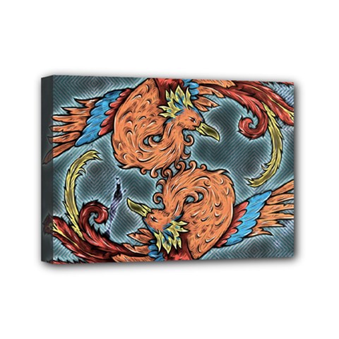 Chinese Phoenix Mini Canvas 7  X 5  (stretched) by ExtraAwesomeSauce