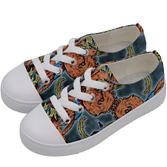 Chinese Phoenix Kids  Low Top Canvas Sneakers by ExtraAwesomeSauce
