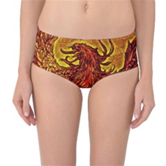 Phoenix Rising Mid-waist Bikini Bottoms by ExtraAwesomeSauce