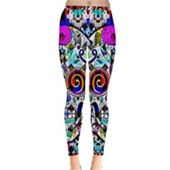 Sugar Skull Pattern 2 Inside Out Leggings by ExtraAwesomeSauce