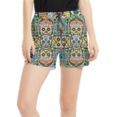Sugar Skulls Pattern Runner Shorts by ExtraAwesomeSauce