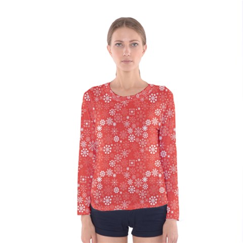 Christmas Snowflakes Women s Long Sleeve Tee by ExtraAwesomeSauce