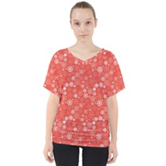 Christmas Snowflakes V-neck Dolman Drape Top by ExtraAwesomeSauce