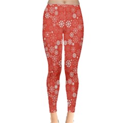 Christmas Snowflakes Inside Out Leggings by ExtraAwesomeSauce