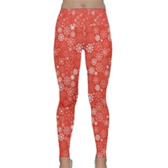 Christmas Snowflakes Lightweight Velour Classic Yoga Leggings by ExtraAwesomeSauce