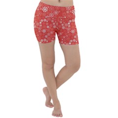 Christmas Snowflakes Lightweight Velour Yoga Shorts by ExtraAwesomeSauce