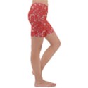 Christmas Snowflakes Kids  Lightweight Velour Capri Yoga Leggings View3