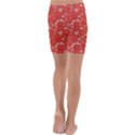 Christmas Snowflakes Kids  Lightweight Velour Capri Yoga Leggings View4