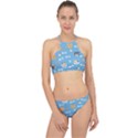 Cute Cat Pattern Racer Front Bikini Set View1