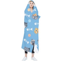 Cute Cat Pattern Wearable Blanket by ExtraAwesomeSauce