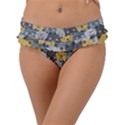 Cute Cat Pattern Frill Bikini Bottom View1