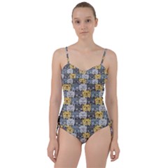 Cute Cat Pattern Sweetheart Tankini Set by ExtraAwesomeSauce