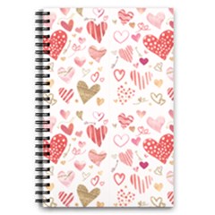 Beautiful Hearts Pattern 5 5  X 8 5  Notebook by designsbymallika