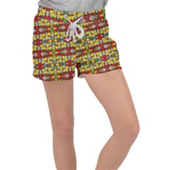 Leaves Pattern Velour Lounge Shorts by ExtraAwesomeSauce