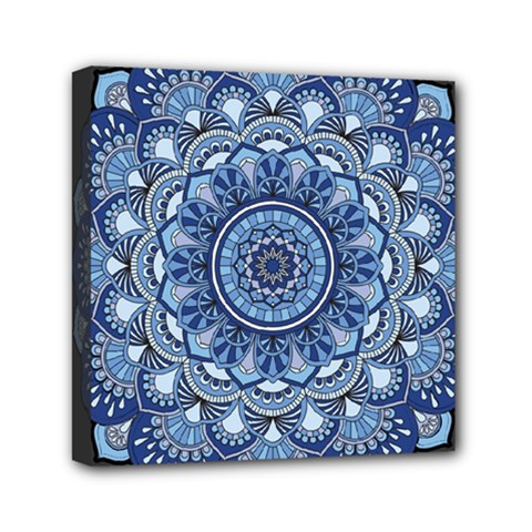 Mandela Flower Mini Canvas 6  X 6  (stretched) by ExtraAwesomeSauce