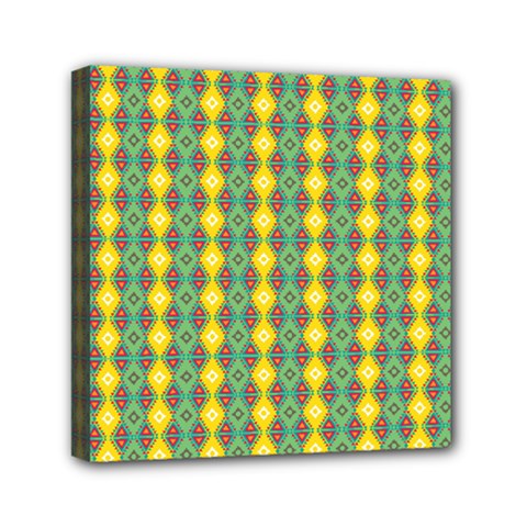 Native American Pattern Mini Canvas 6  X 6  (stretched) by ExtraAwesomeSauce