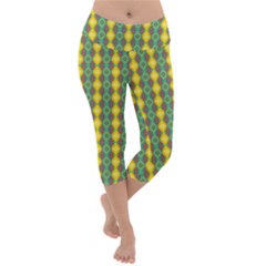 Native American Pattern Lightweight Velour Capri Yoga Leggings by ExtraAwesomeSauce