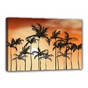 Sunset Palm Trees Beach Summer Canvas 18  x 12  (Stretched) View1