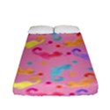 Watercolor Cats Pattern Fitted Sheet (Full/ Double Size) View1