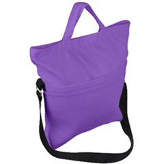 Amethyst Purple Fold Over Handle Tote Bag by FashionLane