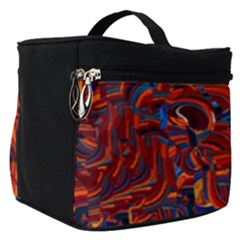 Phoenix In The Rain Abstract Pattern Make Up Travel Bag (small) by CrypticFragmentsDesign