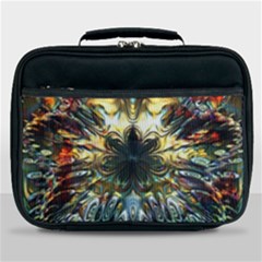 Multicolor Floral Art Copper Patina  Lunch Bag by CrypticFragmentsDesign