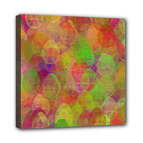 Easter Egg Colorful Texture Mini Canvas 8  X 8  (stretched) by Dutashop