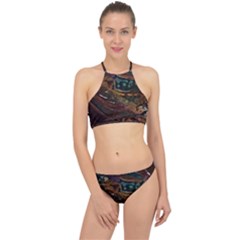 Abstract Art Racer Front Bikini Set by Dutashop