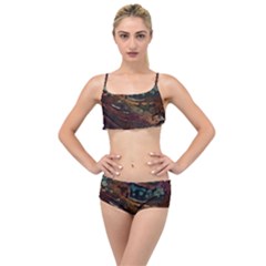 Abstract Art Layered Top Bikini Set by Dutashop