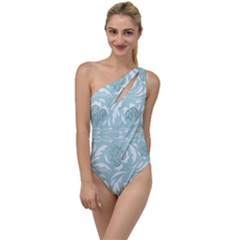 Blue Ornament To One Side Swimsuit by Eskimos