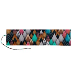 Abstract Triangle Tree Roll Up Canvas Pencil Holder (l) by Dutashop