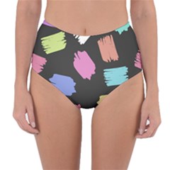 Many Colors Pattern Seamless Reversible High-waist Bikini Bottoms by Dutashop