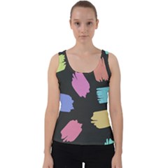 Many Colors Pattern Seamless Velvet Tank Top by Dutashop