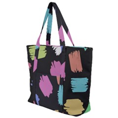 Many Colors Pattern Seamless Zip Up Canvas Bag by Dutashop